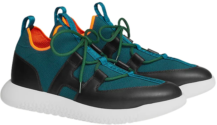 HERMES Kasut Sneakers Kulit Anak Lembu Knit 'Biru Hitam' H212911Z-HG5 Lookbook HERMES Kasut Sneakers Kulit Anak Lembu Knit 'Biru Hitam' H212911Z-HG5