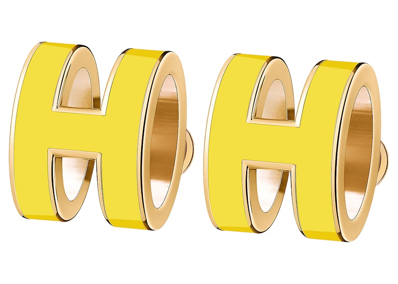 Hermes Earrings Pop H Mimosa Yellow