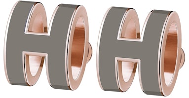 Hermes Earrings Pop H Pewter Gray Hermes Earrings Pop H Pewter Gray