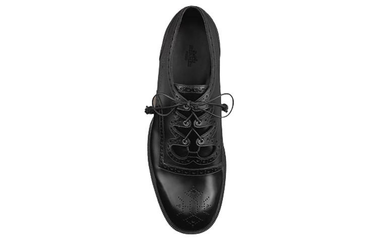 Shop HERMES Easton Oxford 'Black Calfskin' H221987Z-H01