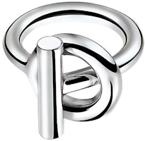 HERMES Echappee Classic Silver Ring Unisex Elegant Design H103659B HERMES Echappee Classic Silver Ring Unisex Elegant Design H103659B