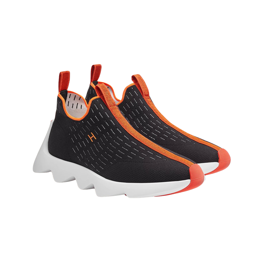 Order HERMÈS Baskets Basses Eclair Knit ''Noir'' H221892Z-H02