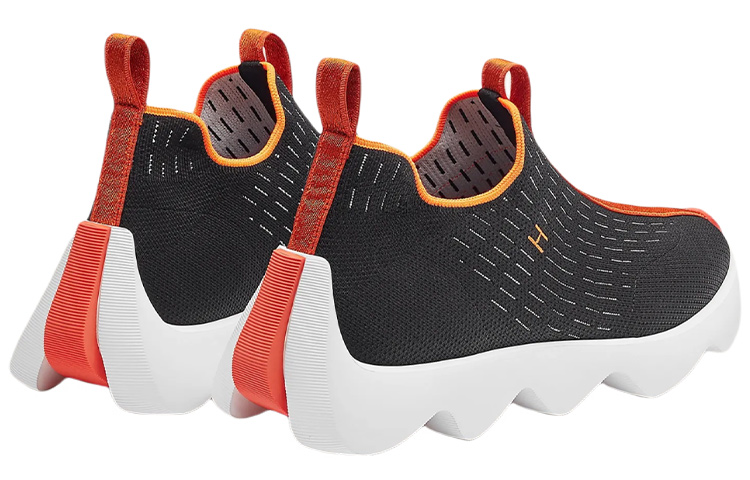 Shop HERMES Zapatillas Eclair Knit Baja 'Negro' H221892Z-H02