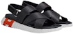 HERMES Sandal Velcro Flat Kulit Lembu Elektrik 'Hitam' H222860Z-HI2