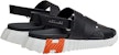 HERMES Sandal Velcro Flat Kulit Lembu Elektrik 'Hitam' H222860Z-HI2