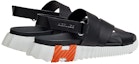 Shop HERMES Sandal Velcro Flat Kulit Lembu Elektrik 'Hitam' H222860Z-HI2