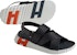 HERMES Sandal Velcro Flat Kulit Lembu Elektrik 'Hitam' H222860Z-HI2
