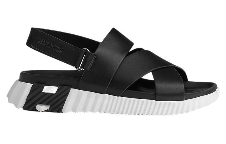 Order 에르메스 블랙 매직 테이프 전기 카프스킨 샌들 H221848Z-H02