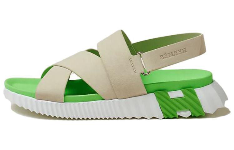 HERMES Electric Leather Open-Toe Comfort Sandals 'Beige' H222859Z-HF8