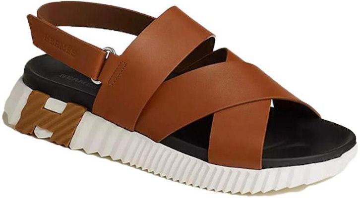 HERMES Electric Leather Open-Toe Sandals 'Light Tan' H232867Z-H58 Lookbook HERMES Electric Leather Open-Toe Sandals 'Light Tan' H232867Z-H58