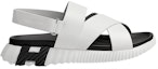 Order HERMES Electric Open Toe Flat Sandals 'White Black Velcro' H221848Z-H90