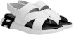 HERMES Electric Open Toe Flat Sandals 'White Black Velcro' H221848Z-H90