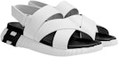 Lookbook HERMES Electric Open Toe Flat Sandals 'White Black Velcro' H221848Z-H90
