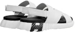 Shop HERMES Electric Open Toe Flat Sandals 'White Black Velcro' H221848Z-H90