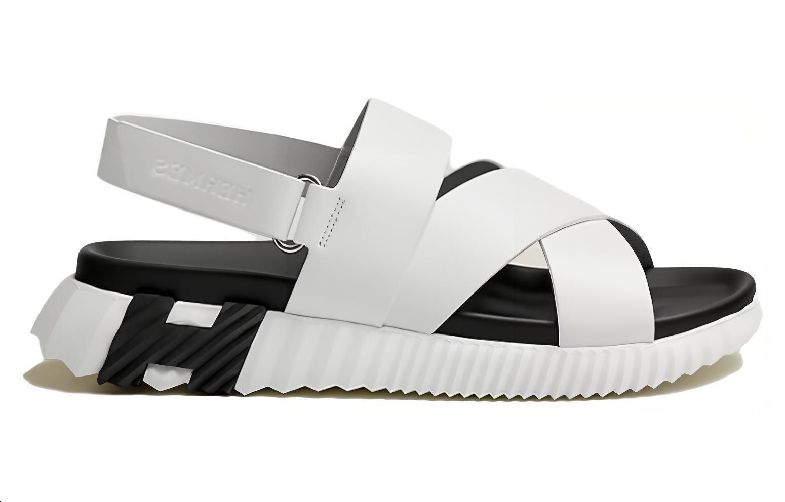 HERMES Electric Slide Sandals 'White Black' 圖 2