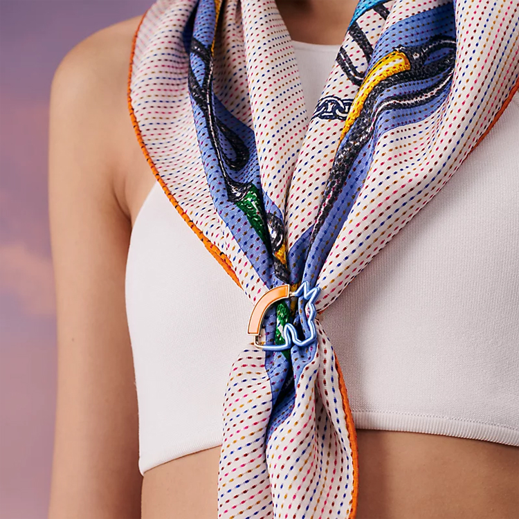 HERMES Elegant Stylish Scarf Ring Unisex Multicolor H603392S 01 圖 4