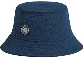 HERMES Embroidered Logo Cotton Blue Bucket Hat Unisex情侣款 H241054NvEN58 HERMES Embroidered Logo Cotton Blue Bucket Hat Unisex情侣款 H241054NvEN58