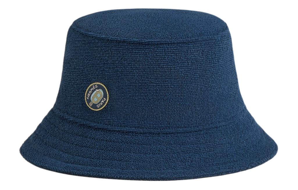 Order HERMES Topi Baldi Kapas Biru Logo Sulaman Unisex Pasangan H241054NvEN58