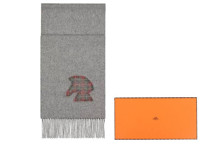 HERMES Embroidered Patchwork Cashmere Wool Scarf H393780T-02 圖 2