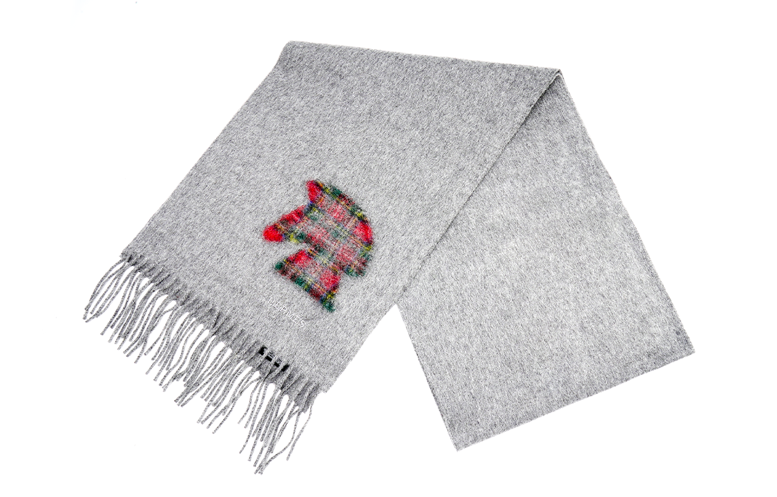 HERMES Embroidered Patchwork Cashmere Wool Scarf H393780T-02 圖 3