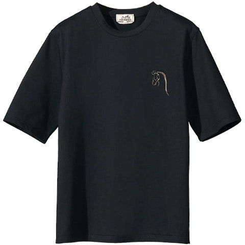 hermes-embroidered-pattern-crewneck-casual-t-shirt-navy-blue-h167565-ha-01