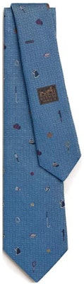エルメス メンズ 刺繍柄 シルクプリント ネクタイ ブルー H339364T06 Buy エルメス メンズ 刺繍柄 シルクプリント ネクタイ ブルー H339364T06