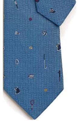 エルメス メンズ 刺繍柄 シルクプリント ネクタイ ブルー H339364T06 Shop エルメス メンズ 刺繍柄 シルクプリント ネクタイ ブルー H339364T06