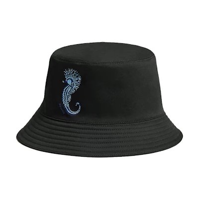 HERMES Embroidered Seahorse Pattern Bucket Hat H231051N 0158