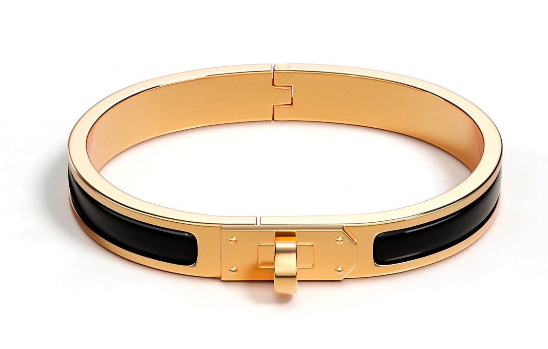 hermes-enamel-bangle-gold-unisex-colorblock-design-for-couples-h200004-f-01