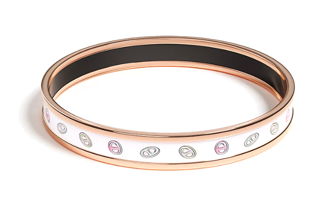 Order HERMES Gelang Enamel Emas Rose Unisex Pasangan Pelbagai Warna H214411FOJ2