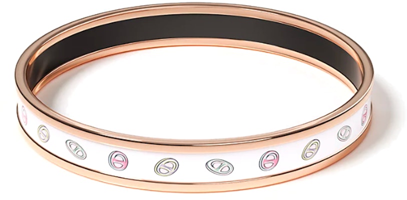 HERMES Gelang Enamel Emas Rose Unisex Pasangan Pelbagai Warna H214411FOJ2 Lookbook HERMES Gelang Enamel Emas Rose Unisex Pasangan Pelbagai Warna H214411FOJ2