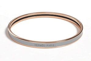 HERMES Enamel Bracelet Rose Gold Unisex with Logo Design for Couples. H240001FO4G62 HERMES Enamel Bracelet Rose Gold Unisex with Logo Design for Couples. H240001FO4G62