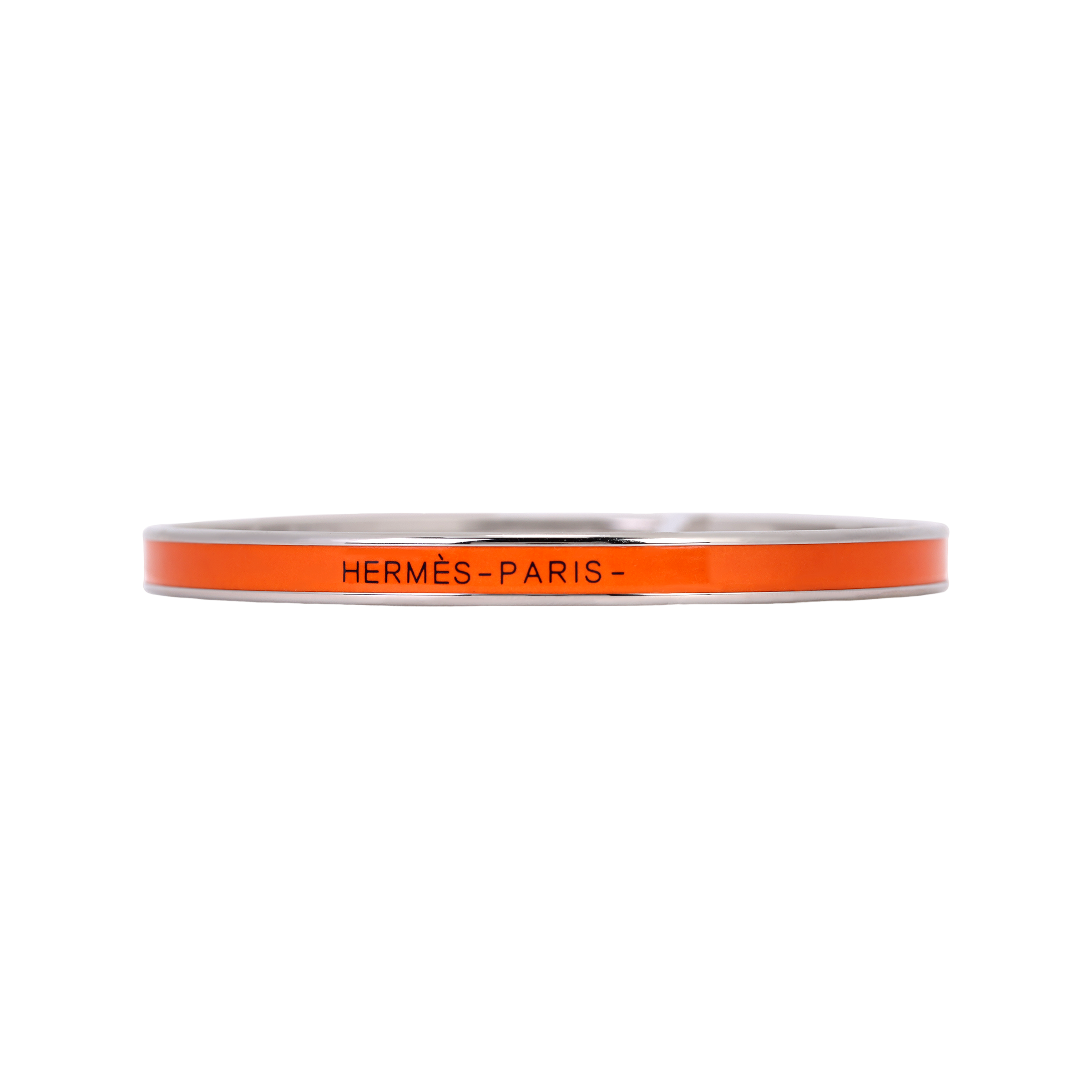 HERMES Enamel Bracelet Unisex Couple Design in Orange. H240001FP8A