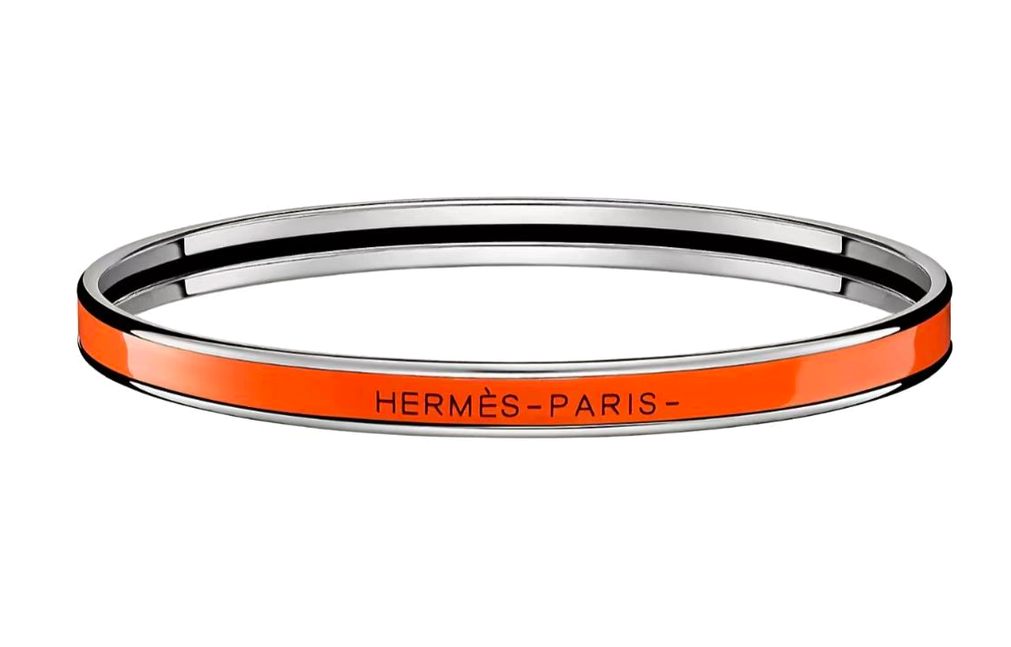 Order HERMÈS Pulsera de Esmalte Unisex Diseño para Pareja en Naranja. H240001FP8A