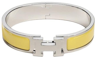 HERMES Enamel Palladium Bracelet Yellow for Women. H700001FP68GM HERMES Enamel Palladium Bracelet Yellow for Women. H700001FP68GM