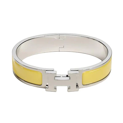 HERMES Enamel Palladium Bracelet Yellow for Women. H700001FP68GM