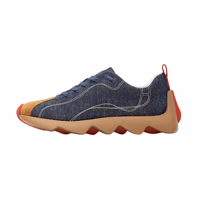 HERMES Envol Low 'Denim Blue and Black Goat Suede'