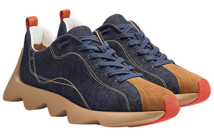 Lookbook エルメス アンヴォル ロー "デニムブルー×黒ゴートスエード" H221895Z-H48