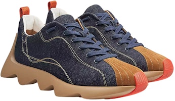 HERMES Envol Low 'Birulaut dan Hitam Kulit Kambing Suede' H221895Z-H48 Lookbook HERMES Envol Low 'Birulaut dan Hitam Kulit Kambing Suede' H221895Z-H48