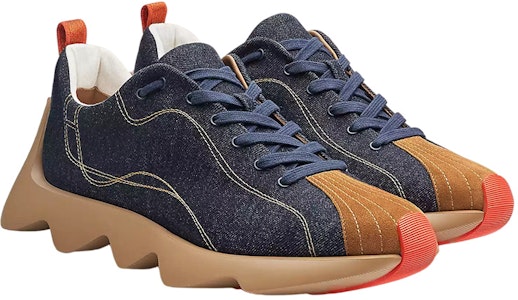 爱马仕 Envol 低帮'牛仔蓝黑色山羊绒'鞋 H221895Z-H48 Lookbook 爱马仕 Envol 低帮'牛仔蓝黑色山羊绒'鞋 H221895Z-H48