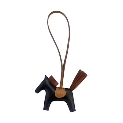 HERMES Equestrian Charm Black Unisex Keychain Accessories. H064929CAEG