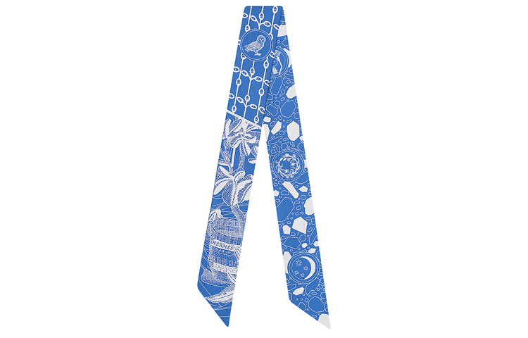 HERMES Equestrian Dance Silk Scarf Blue White H063593S-04 圖 2