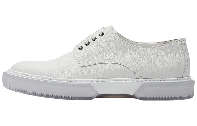 HERMES Eveil Derby 'Grained Calfskin White'