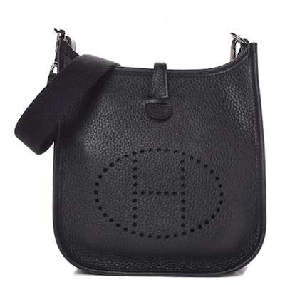 Hermes Evelyne Taurillon Clemence Amazone Strap Palladium TPM Hitam Buy Hermes Evelyne Taurillon Clemence Amazone Strap Palladium TPM Hitam