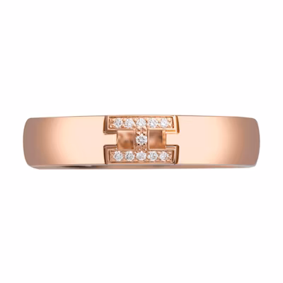 HERMES Ever Herakles Diamond Ring Unisex Couple Style H119850B-00048