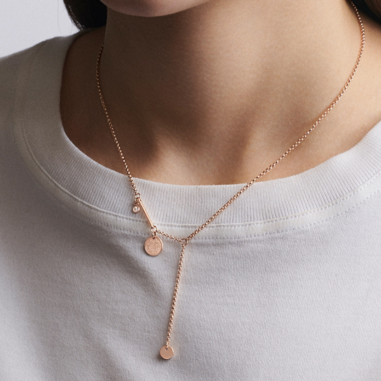 HERMES Ex-Libris Pendant Necklace 18K Rose Gold. H120345B-00 圖 4