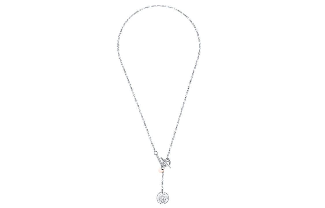 HERMES Ex-Libris Small Pendant Necklace 925 Silver Unisex Couple Design H120341B-00 圖 3