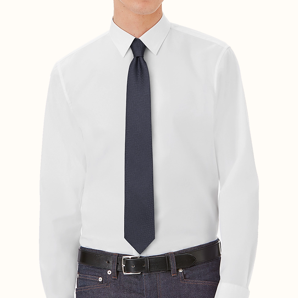 HERMES Faconnee H 24 Tie Deep Blue H030190T-02 圖 5