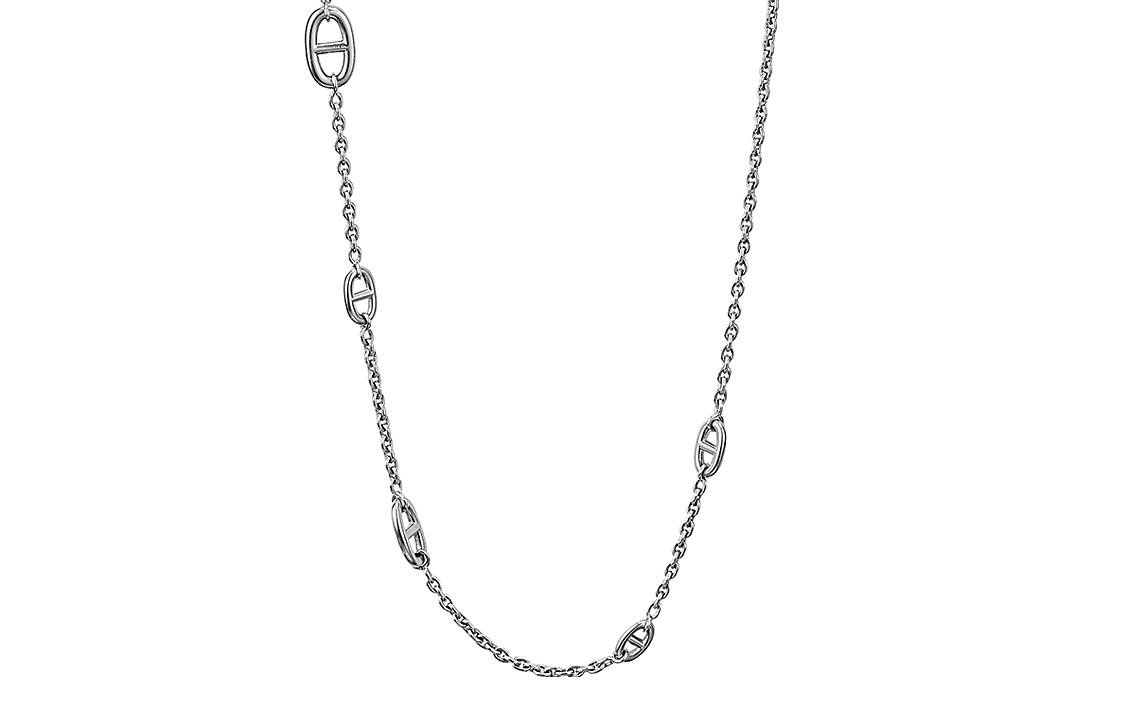 HERMES Farandole Minimalist 925 Silver Necklace Unisex H104568B-00 圖 2