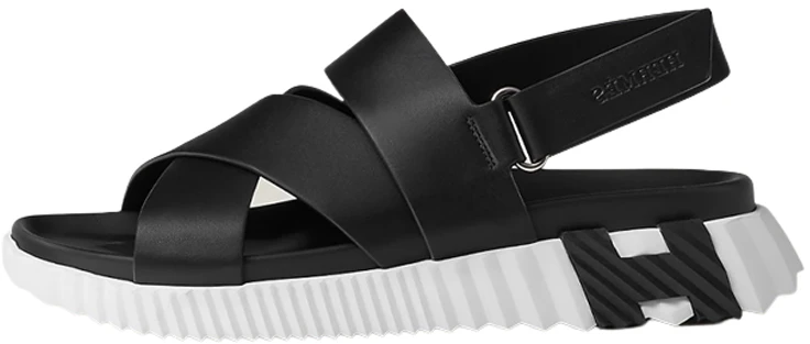 hermes-fashion-calfskin-sandals-black-h222860-z-h02